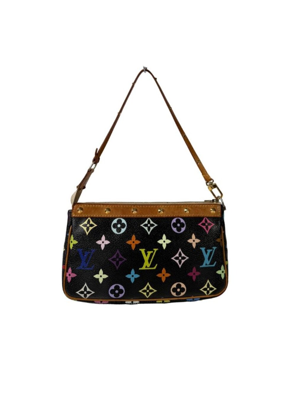 Louis Vuitton Monogram Black Multicolore Pochette Accessories
